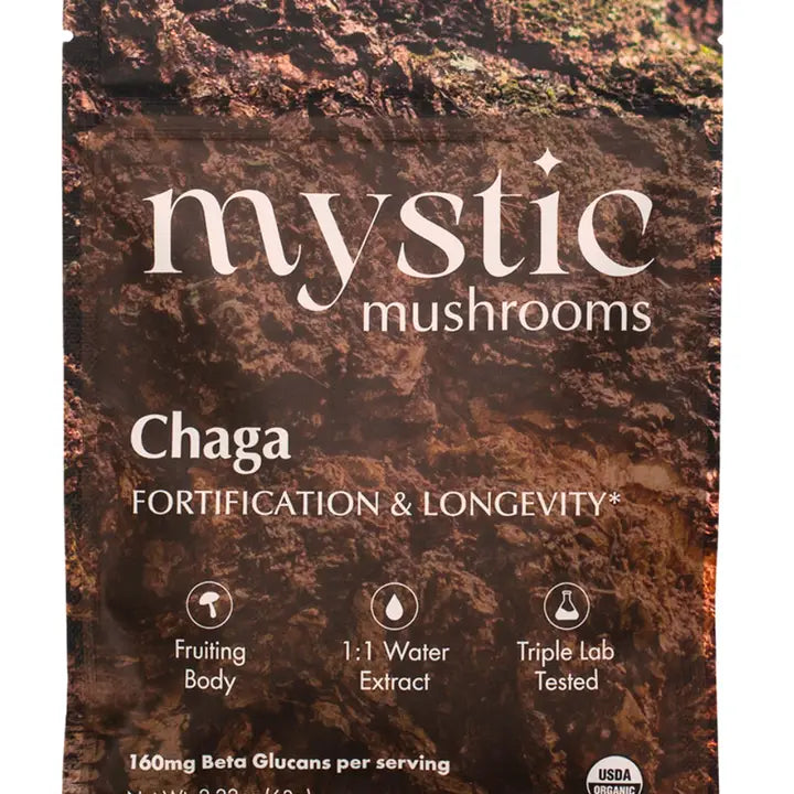 Chaga Fruiting Body  1:1 Water Extracted Organic 63g - ORA Cacao