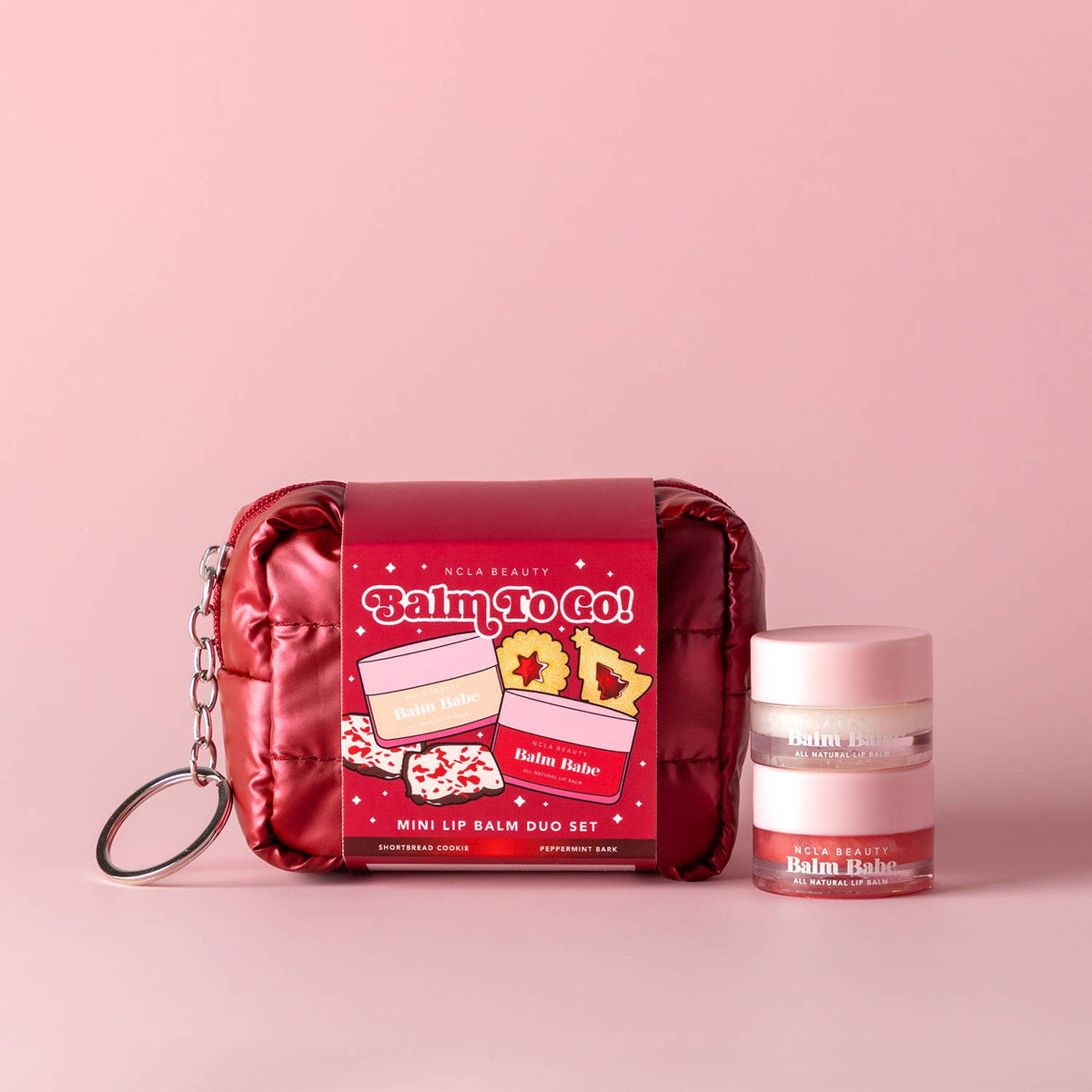 Mini Balms to Go! Keychain Set - Shortbread/Peppermint Bark