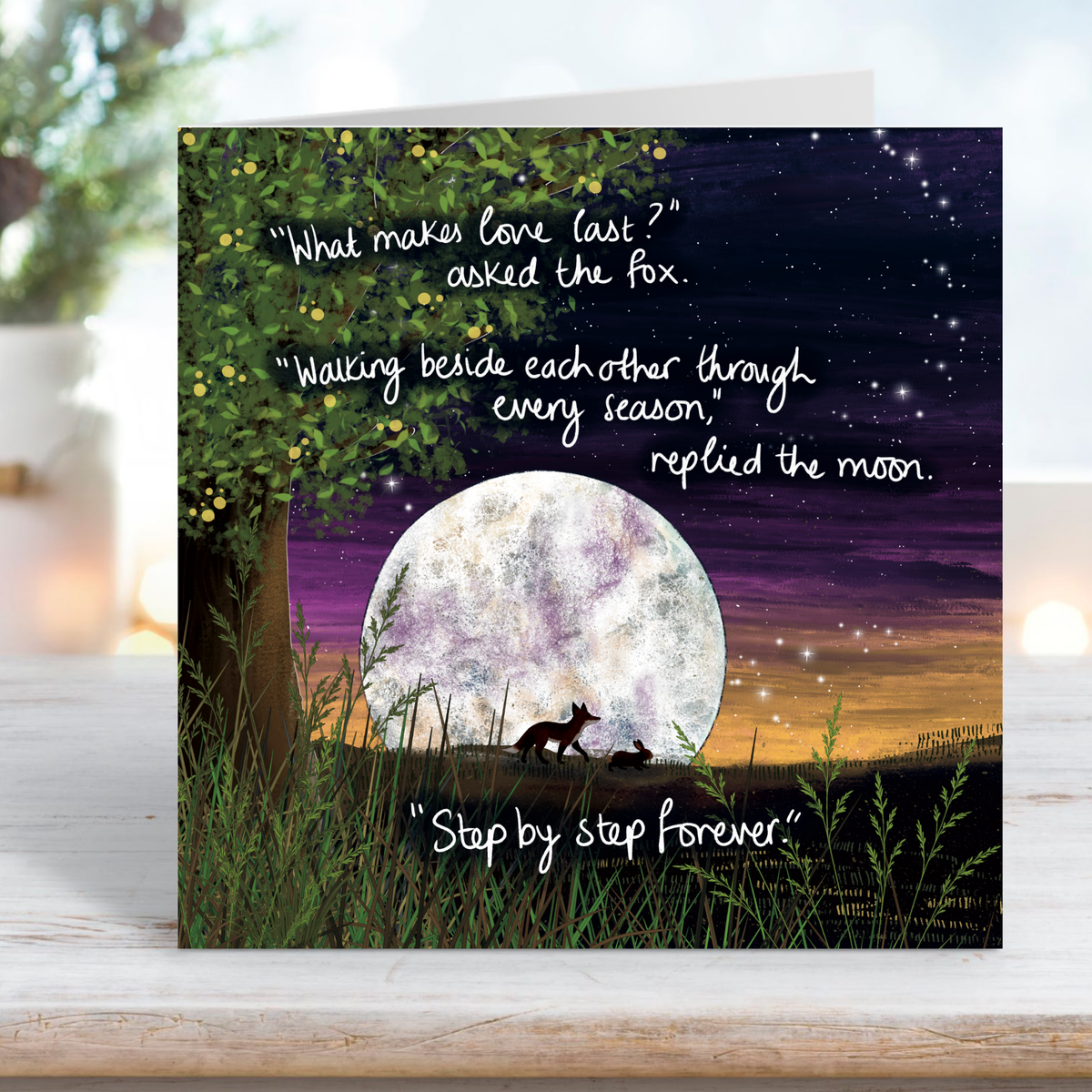 'Step By Step' - Fox Under The Moon Love Card