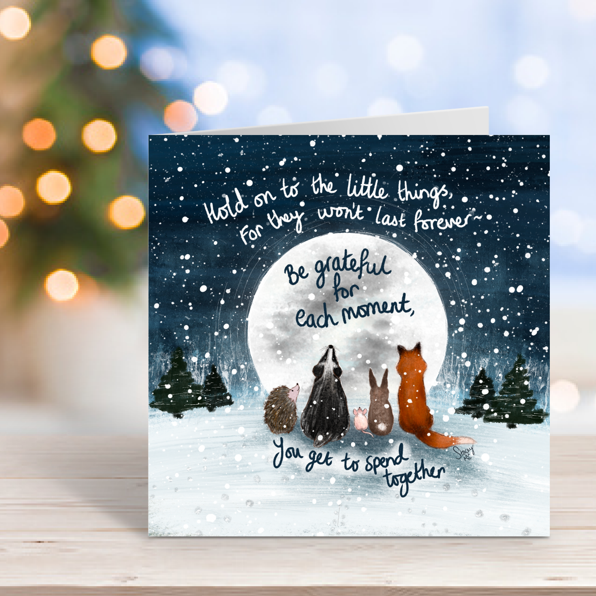 "Together" - Christmas Card by Fox Under The Moon