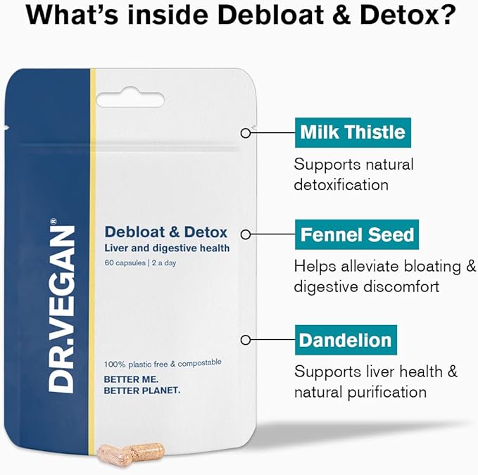 DR.VEGAN Debloat & Detox Digestion & Liver Health - 60 capsules