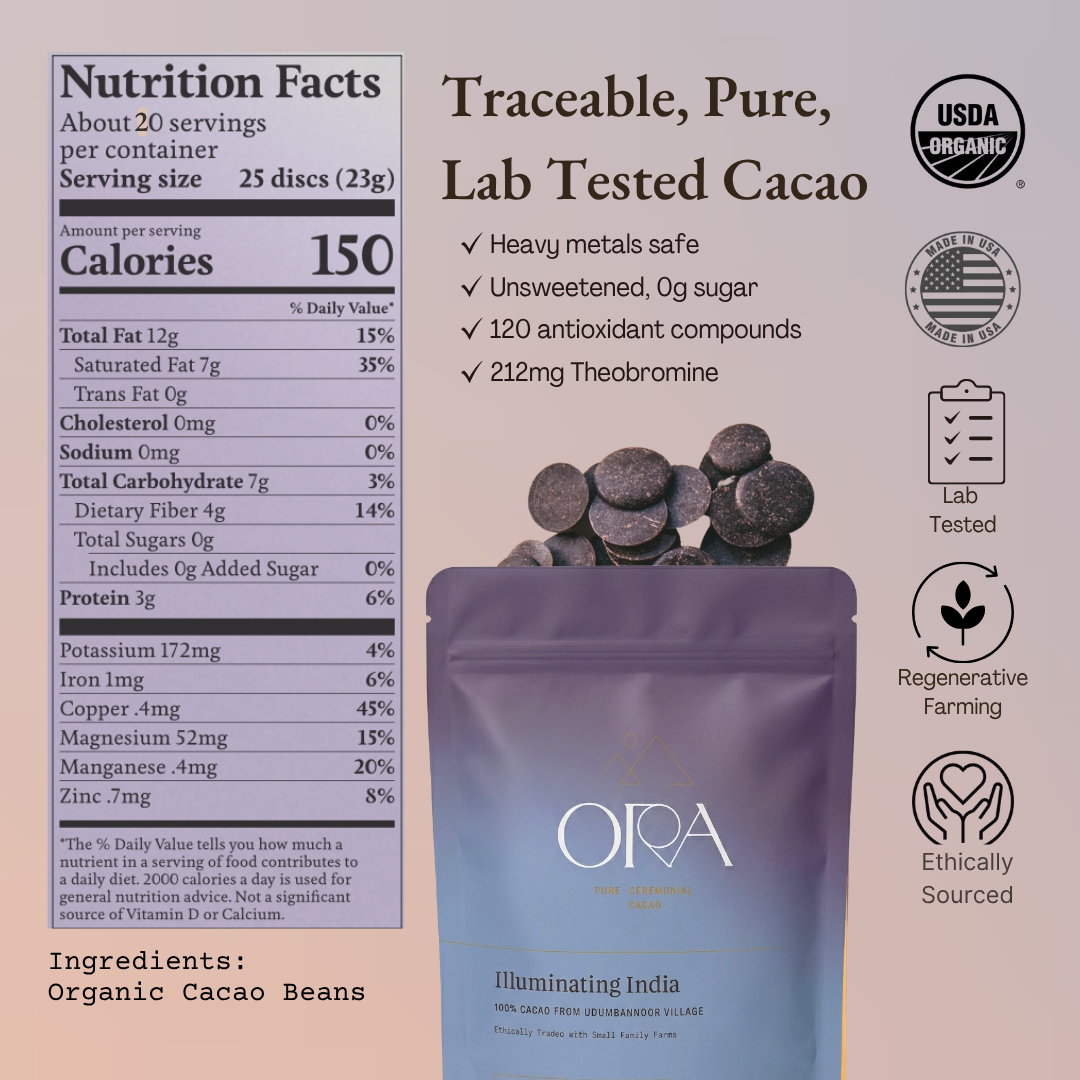 Ceremonial Cacao | Illuminating India 100% Organic Cacao