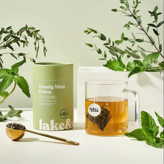 Dandy Mint Refresh - Superfood Tea Blend 226.8g-Lake Oak Tea