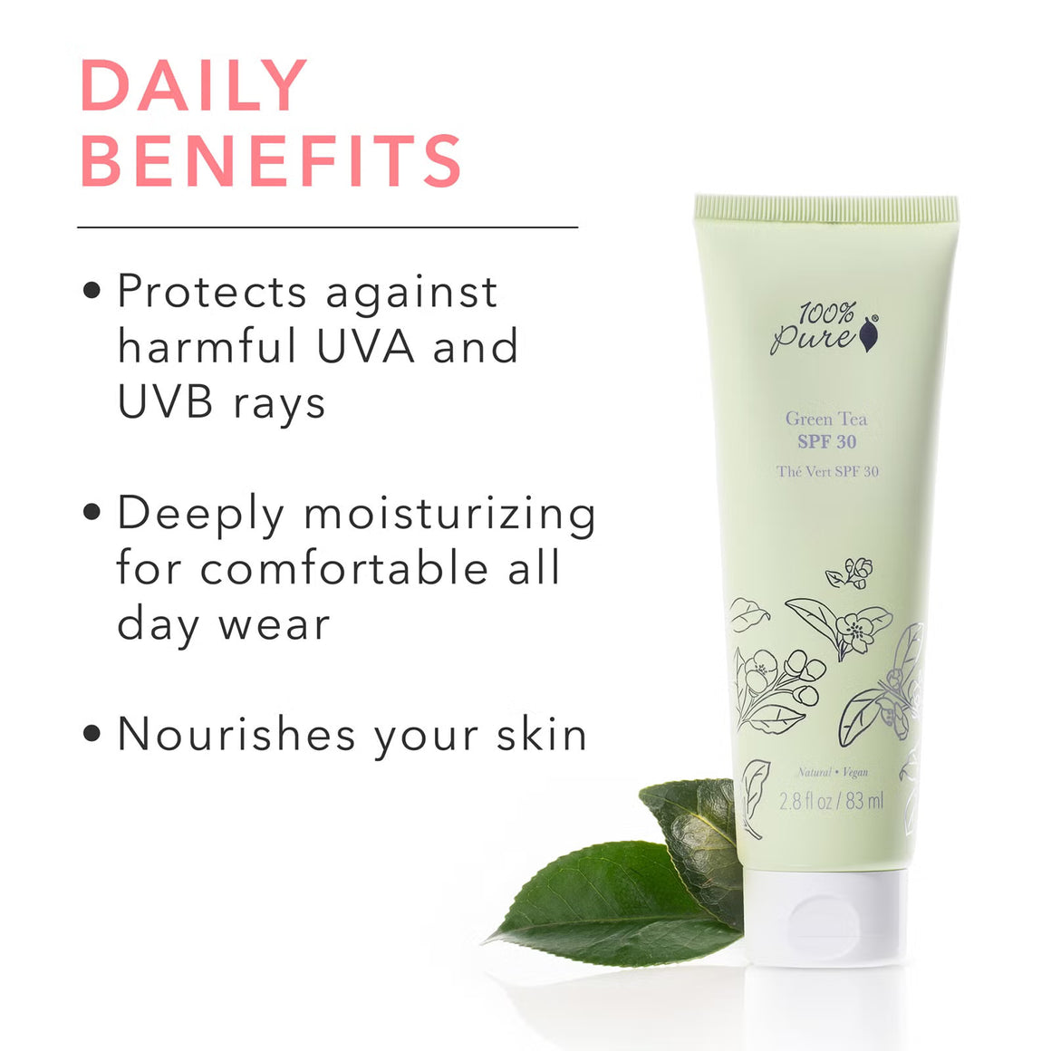 Green Tea SPF 30 83ml - 100% Pure
