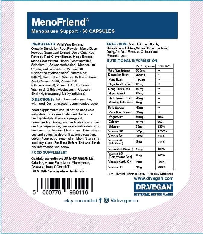 DR.VEGAN MenoFriend® Menopause Relief - 60 capsules