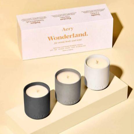 Wonderland Set Of Three Mini Candles