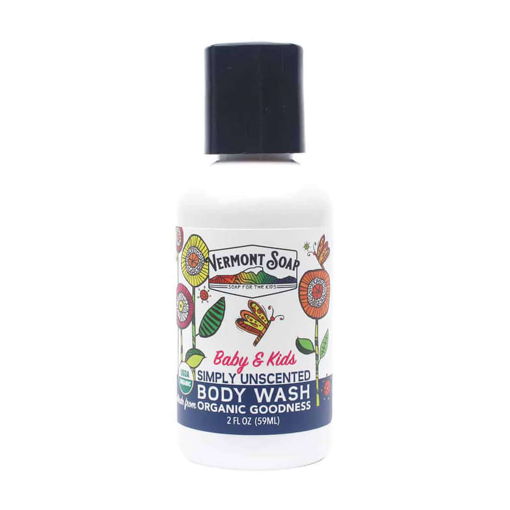 Baby & Kids Simply Unscented Body Wash 12oz / 355ml - Vermont Soap