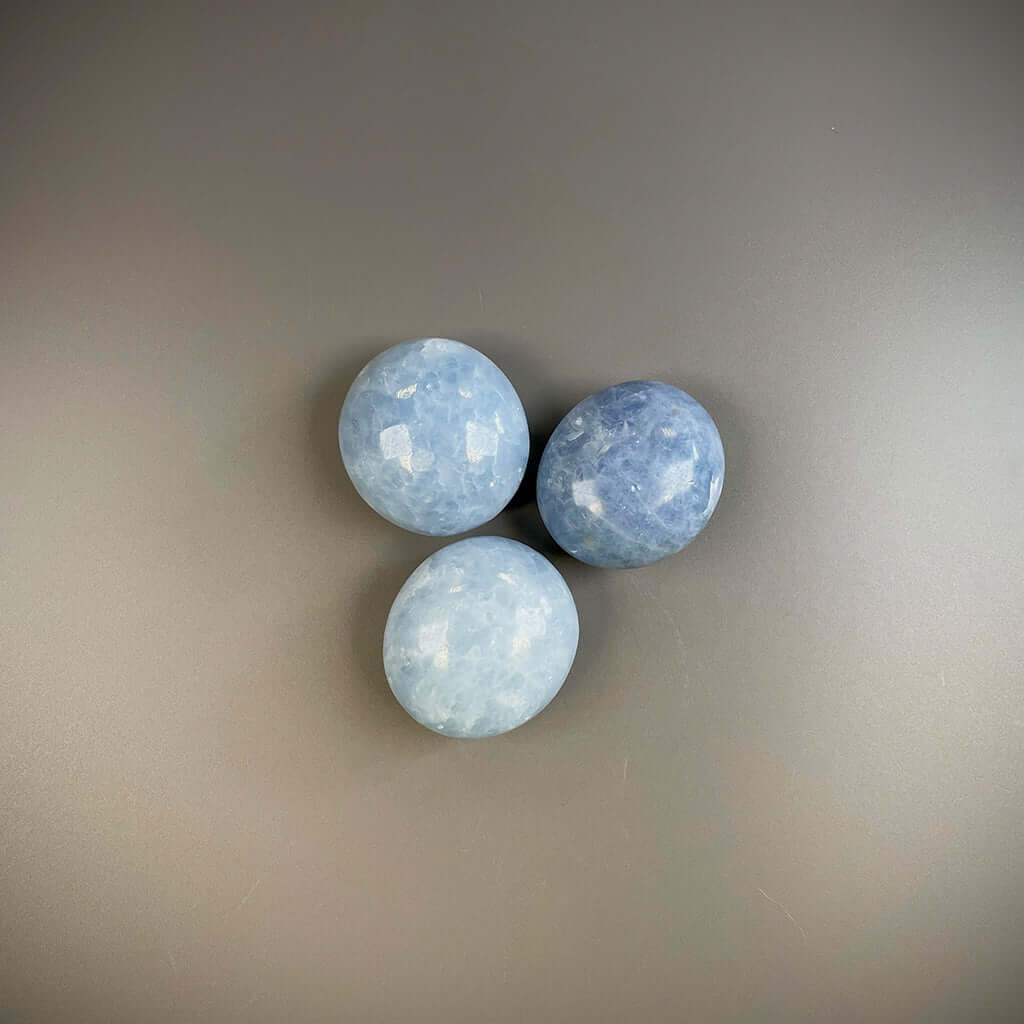 Blue Calcite Palm Stones