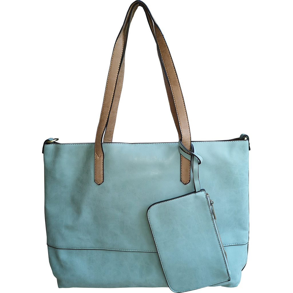 Brushed 2 in 1 Tote - Sky