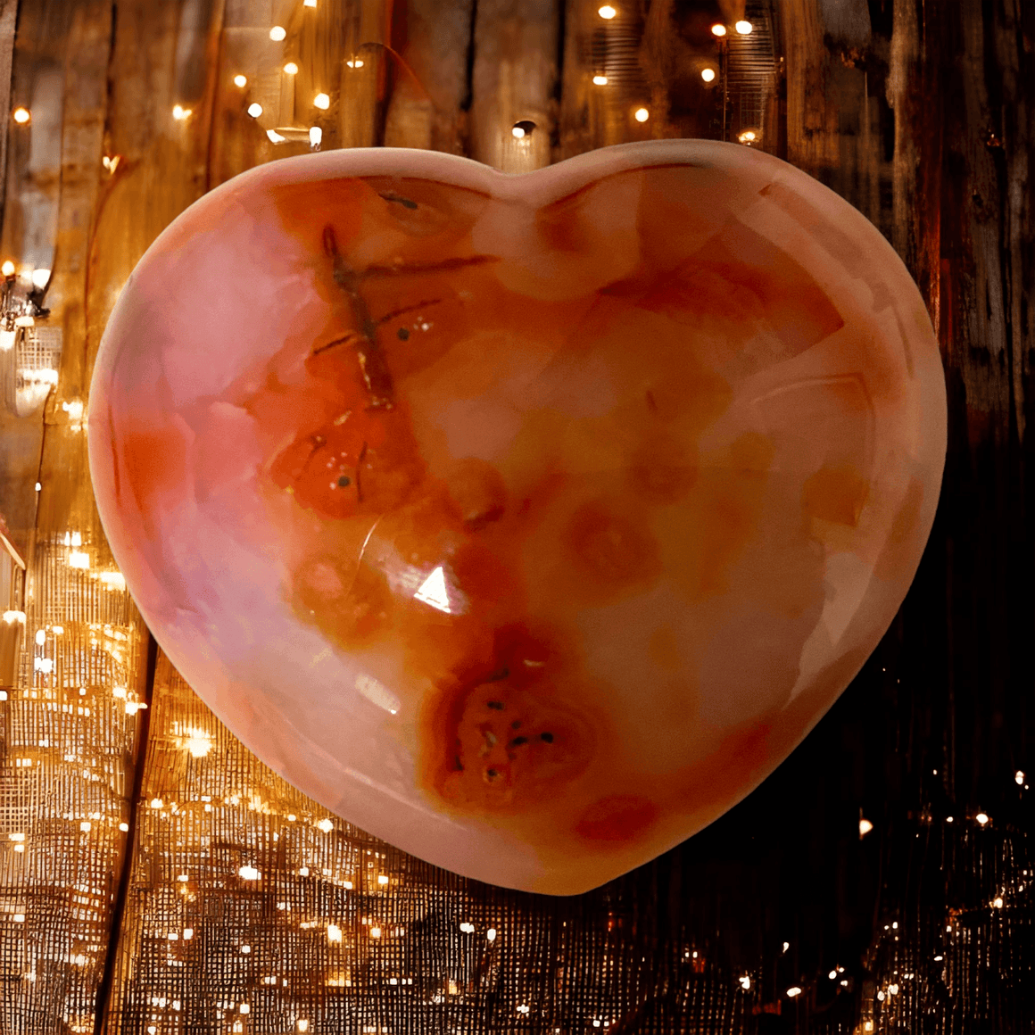 Carnelian Orange Crystal Hearts – Ethically Sourced from Madagascar