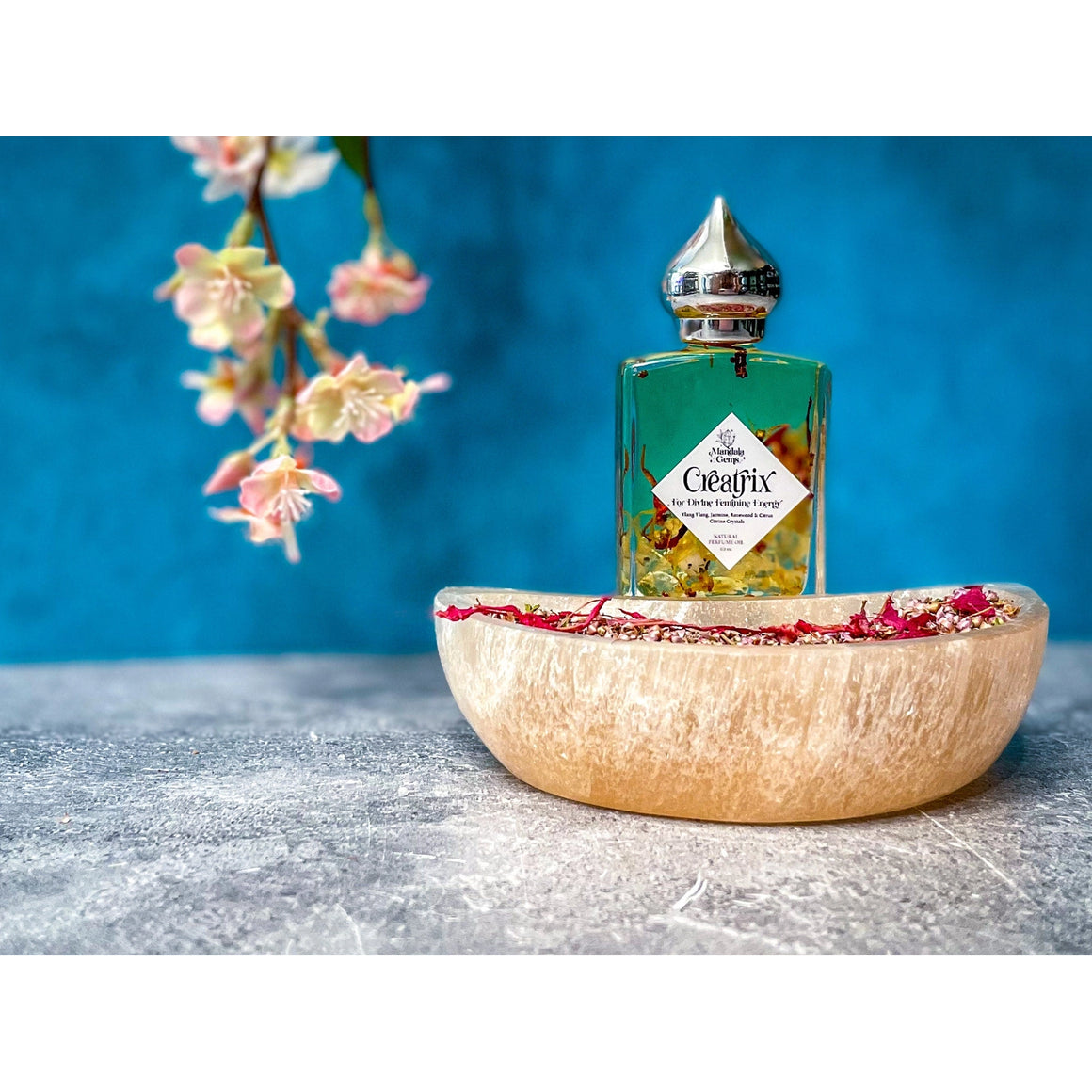 CREATRIX Natural Floral Perfume Oil for Divine Feminine Energy with Jasmine