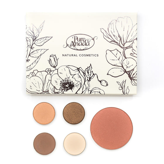 Natural Eye & Cheek Makeup Compact Palette - Demure by Pure Anada