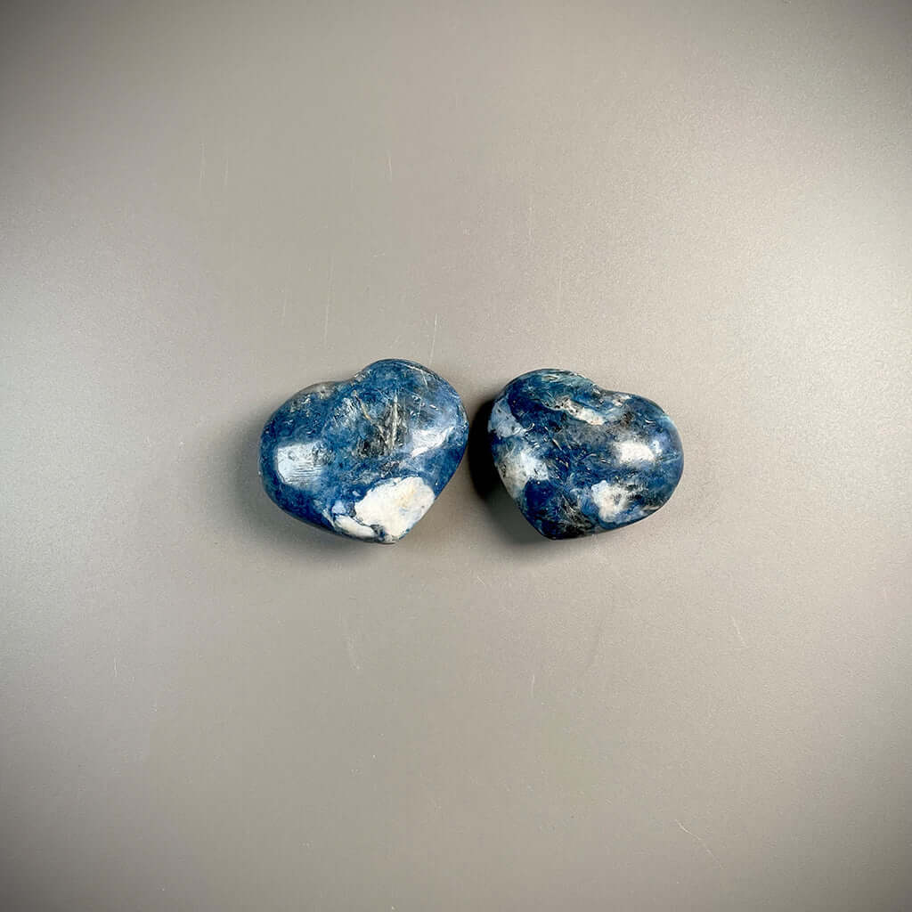 Dumortierite Crystal Hearts