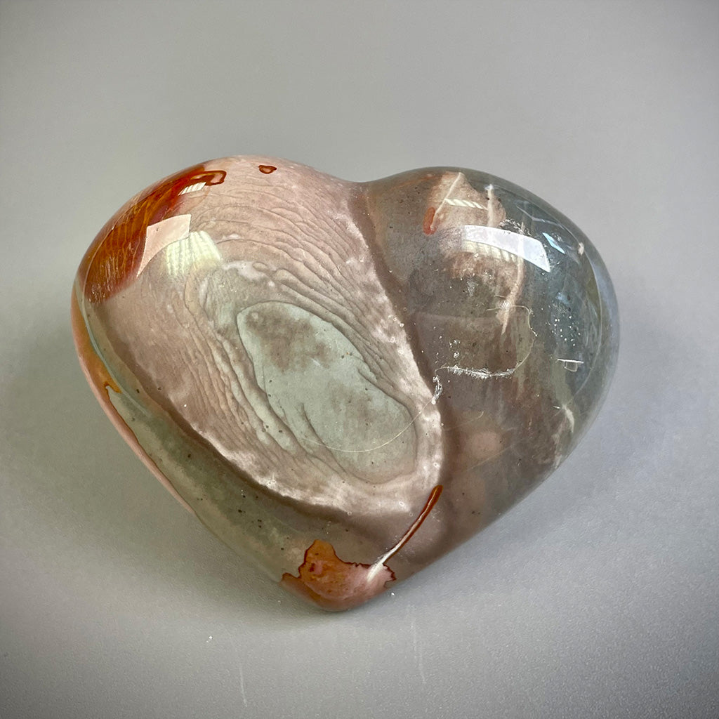 Polychrome Jasper Heart Large