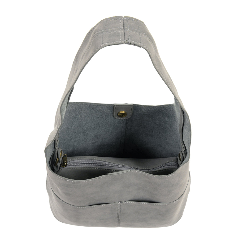 Jenny Faux Suede Hobo - Dusty Blue-Live in the Light Naturally Ltd