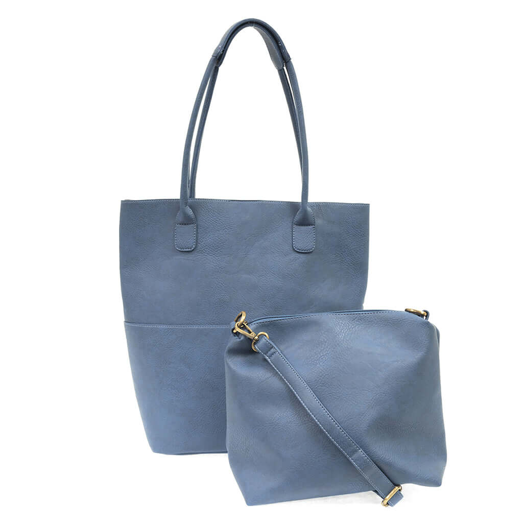 Kelly North South Front Pocket Tote - Chambray