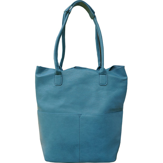Kelly North South Front Pocket Tote - Chambray-Live in the Light Naturally Ltd