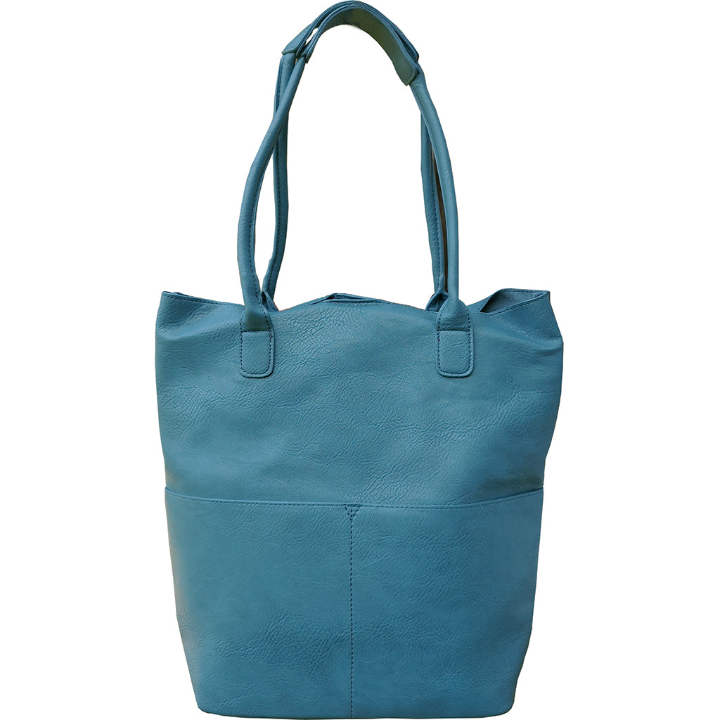 Kelly North South Front Pocket Tote - Chambray-Live in the Light Naturally Ltd