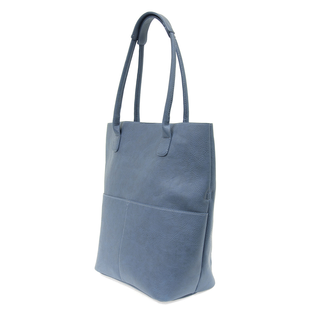 Kelly North South Front Pocket Tote - Chambray-Live in the Light Naturally Ltd