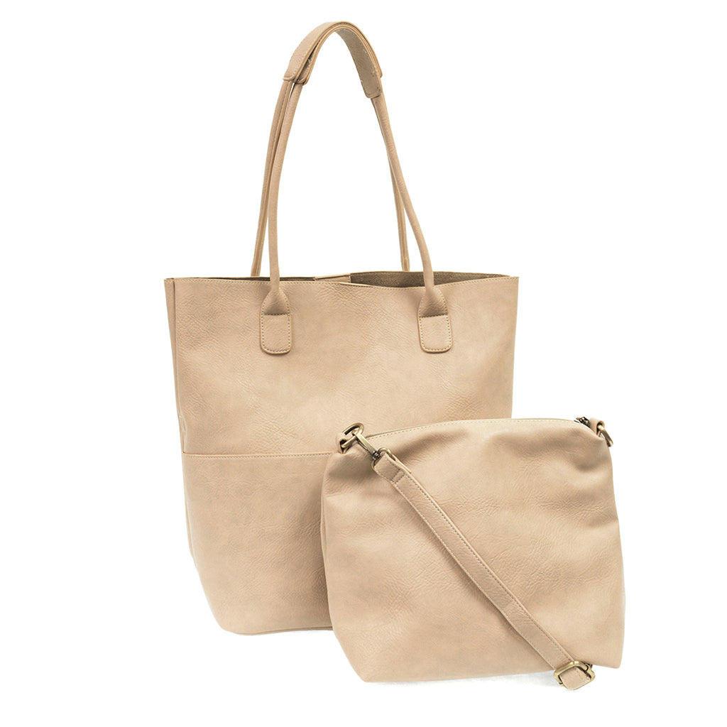 Kelly North South Front Pocket Tote - Oyster-Live in the Light Naturally Ltd