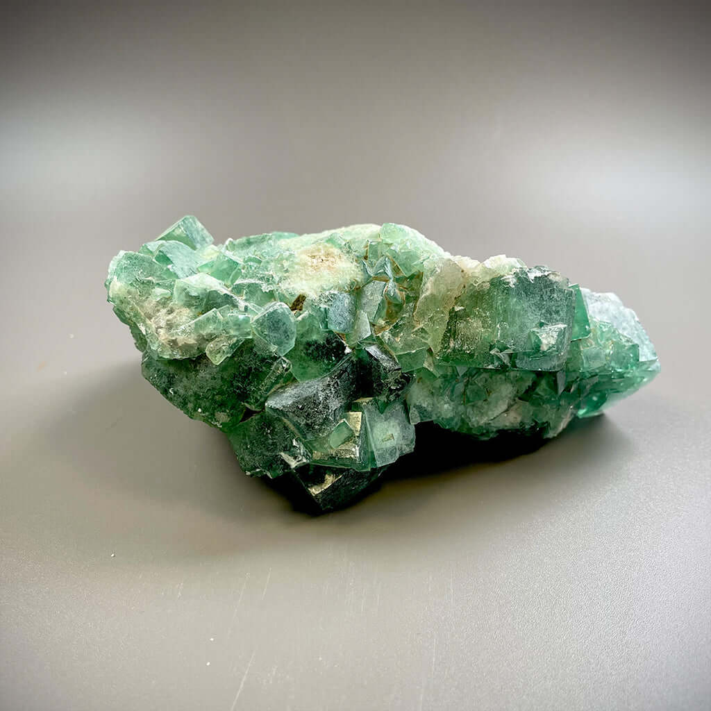 Large Raw Green Cubic Flourite Clusters