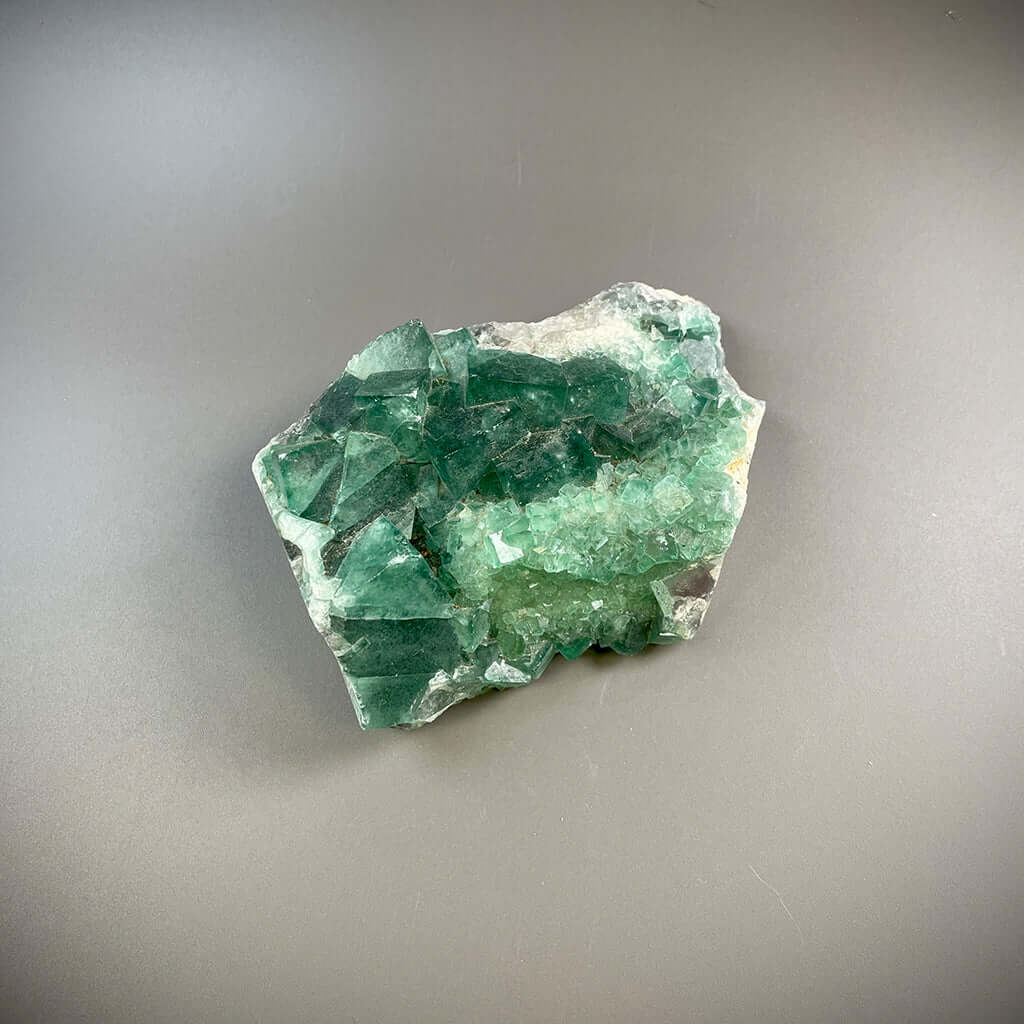 Large Raw Green Cubic Flourite Clusters