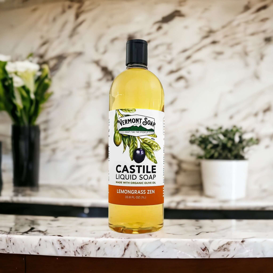 Lemongrass Zen Castile Liquid Soap - Vermont Soap