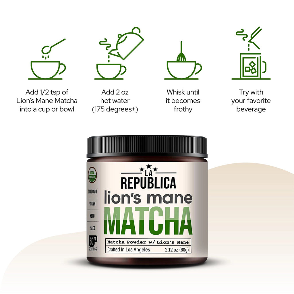 Lions Mane Matcha Green Tea 60g - La Republica