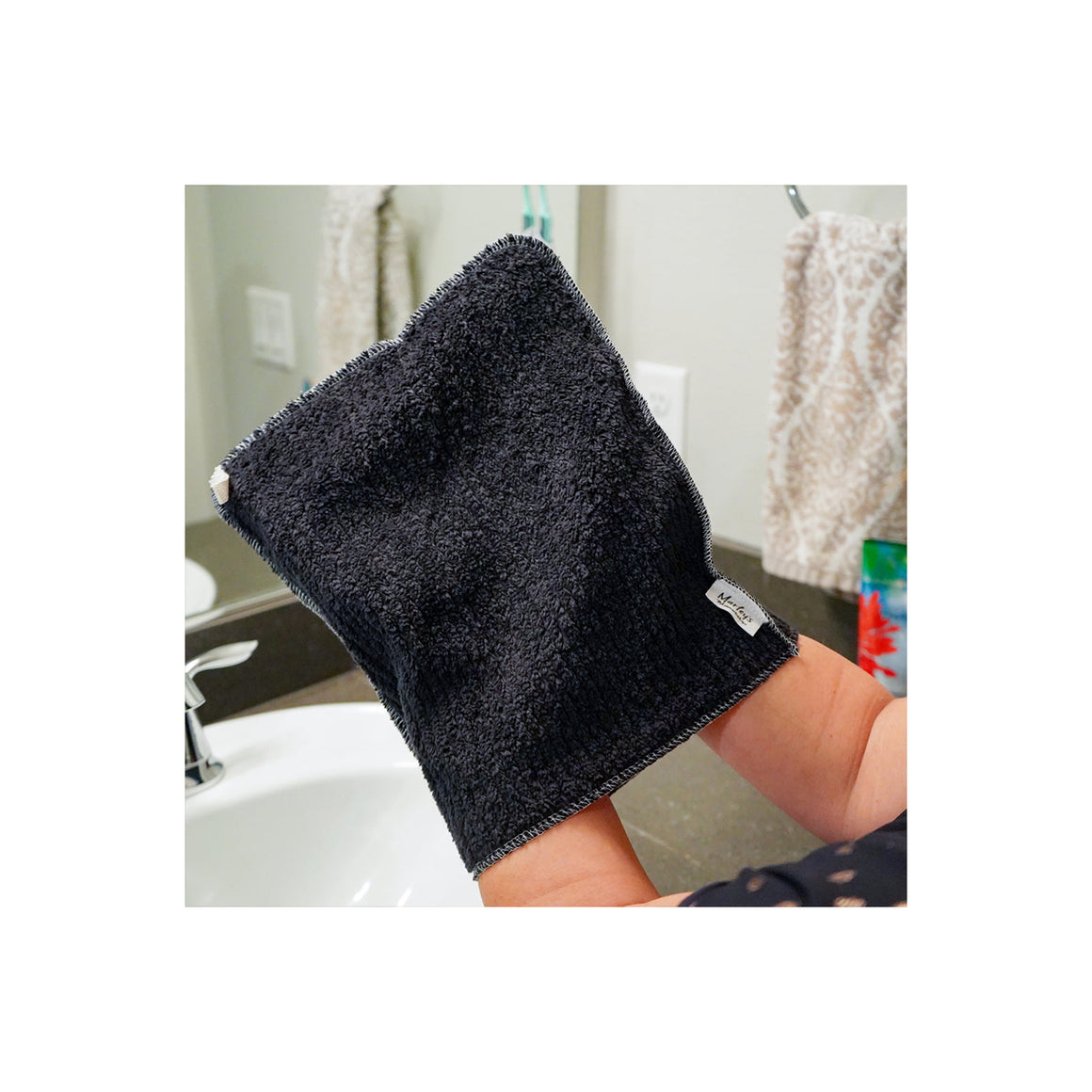 Make Up Towel - Black Cotton Chenille