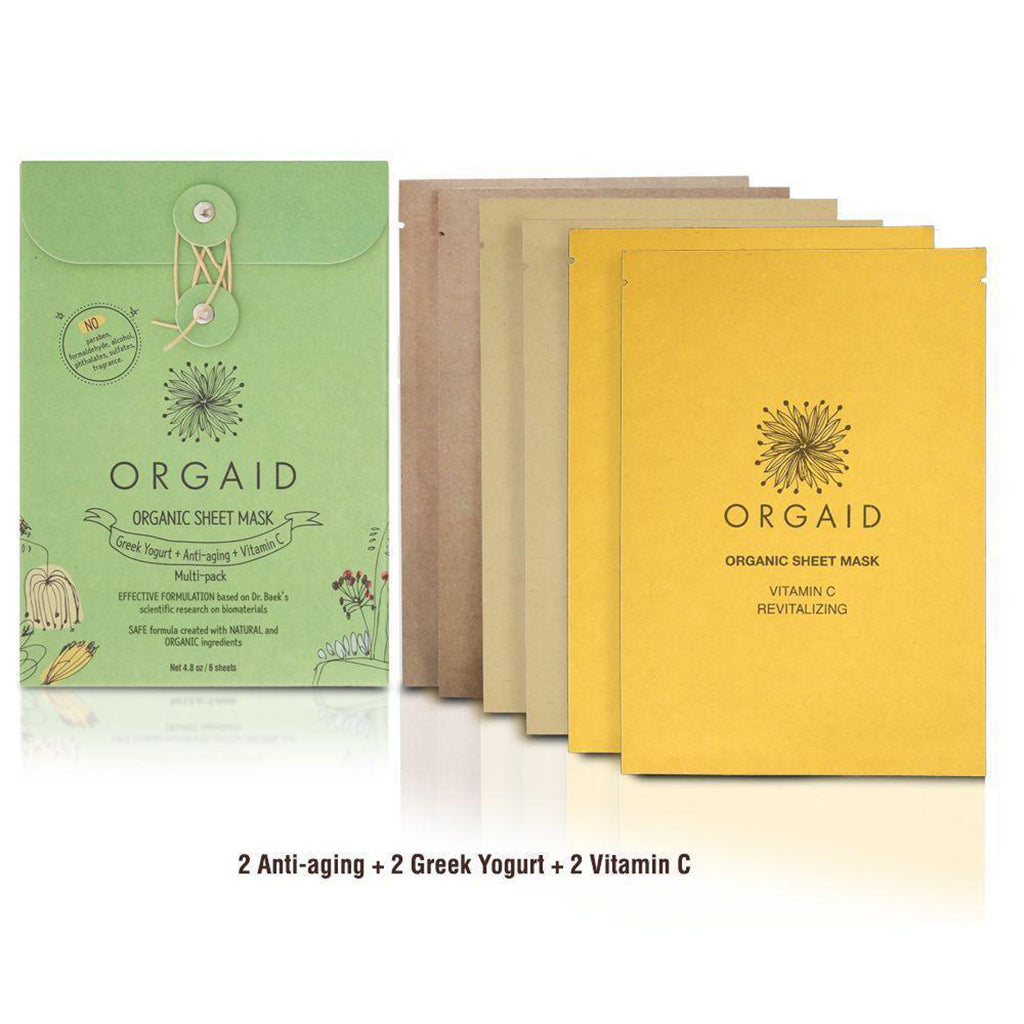 *NEW* Organic Sheet Mask Multi Pack - 6 Pack-Orgaid-Live in the Light