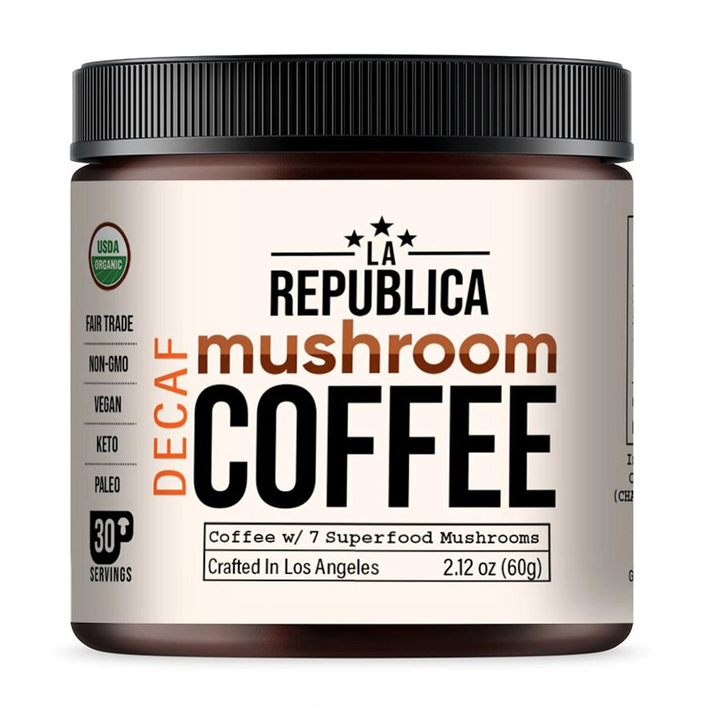 Instant 7 Mushroom Coffee Decaf 70g - La Republica