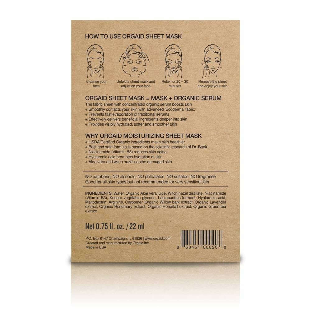 Organic Sheet Mask Anti-Aging & Moisturising x 1