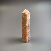 Peach Moonstone with Smoky Quartz Tower