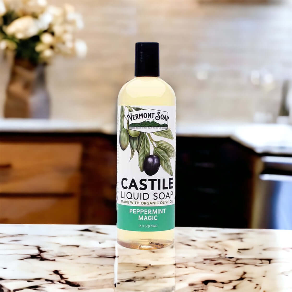 Peppermint Magic Castile Liquid Soap - Vermont Soap
