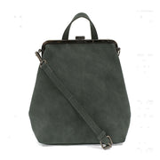 Phyllis Nubuck Frame Convertible Backpack - Peacock