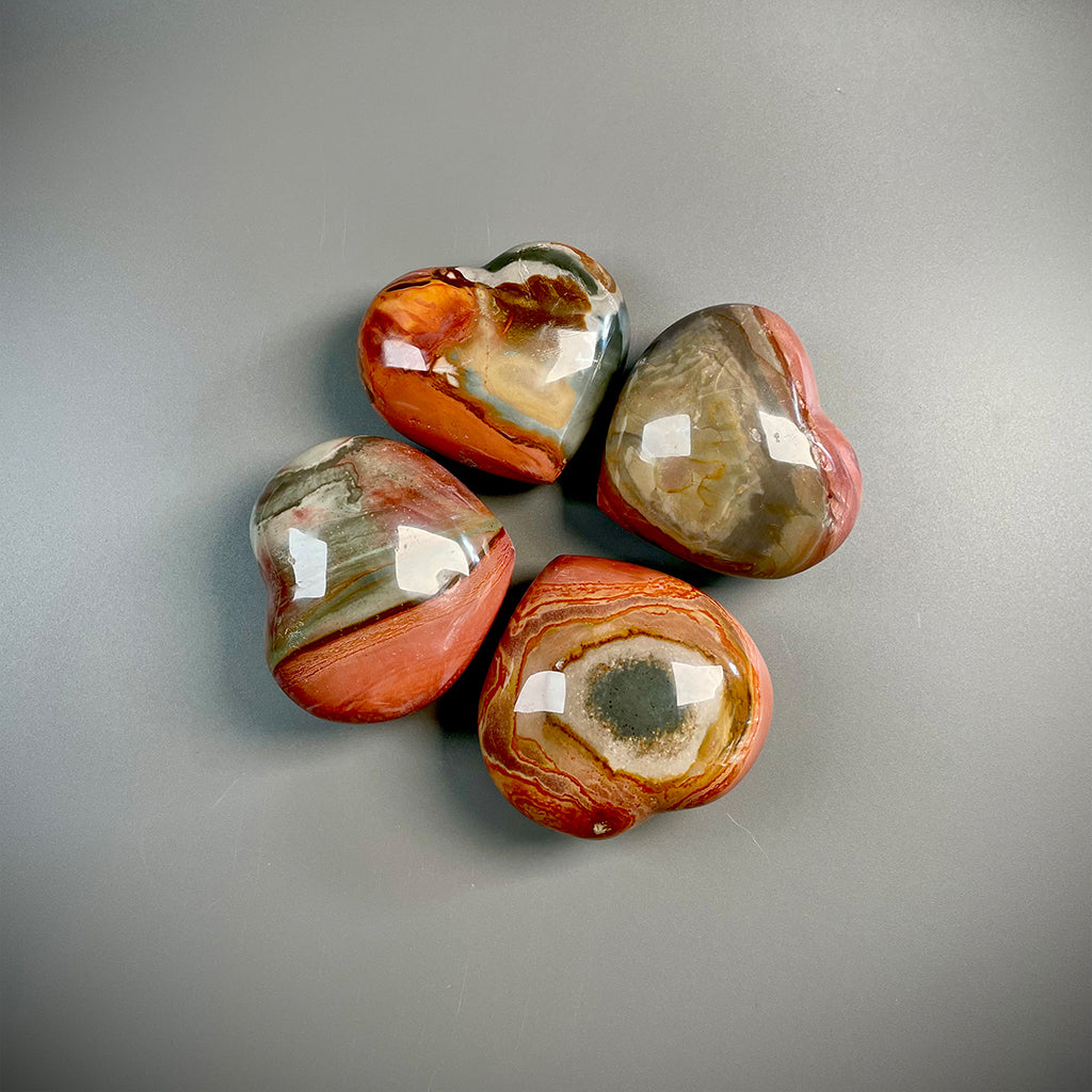 Polychrome Jasper Heart Large