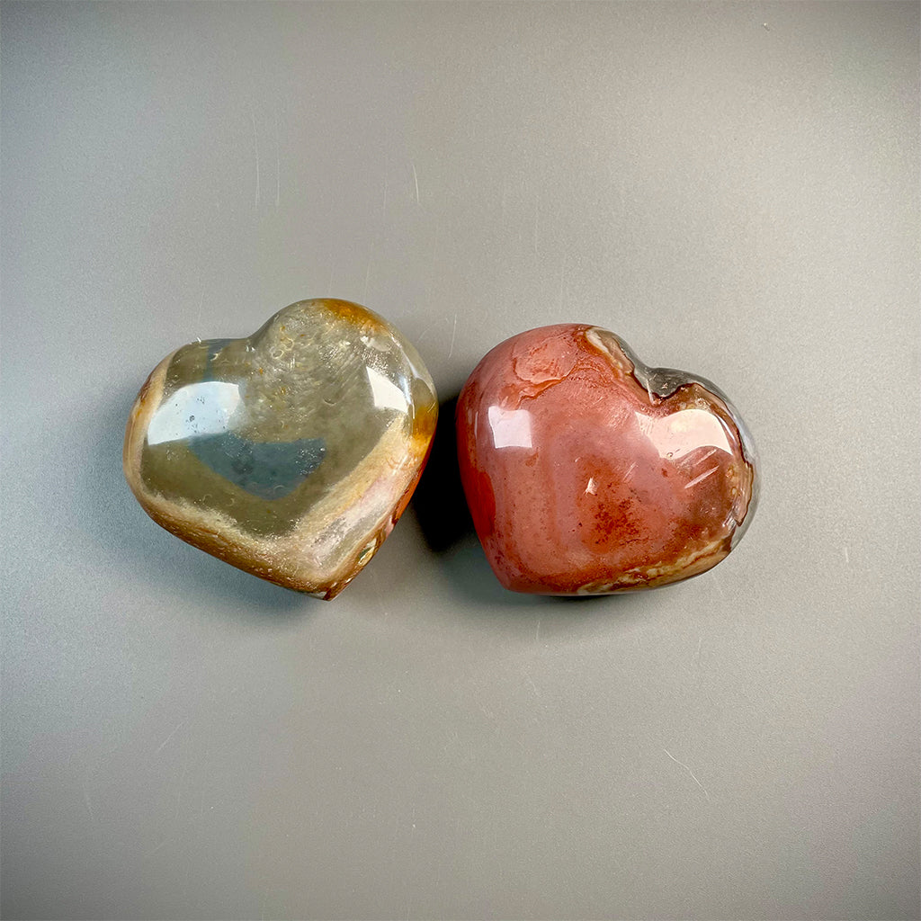 Polychrome Jasper Heart Large