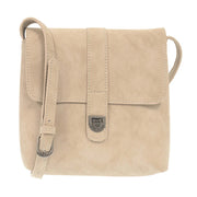 Rachel Nubuck Flip Lock Cross Body - Ivory