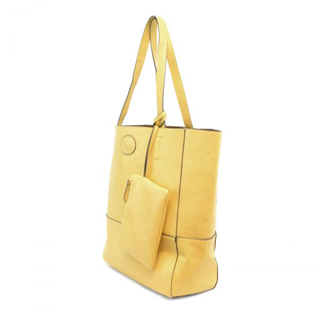 Raw Edge Tote Handbag With Coinpurse - Buttercup-Live in the Light Naturally Ltd