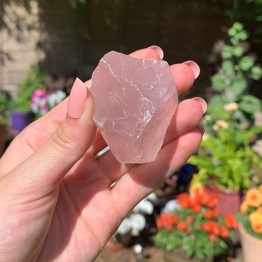 Rose Quartz Rough High Grade Crystal Chunks