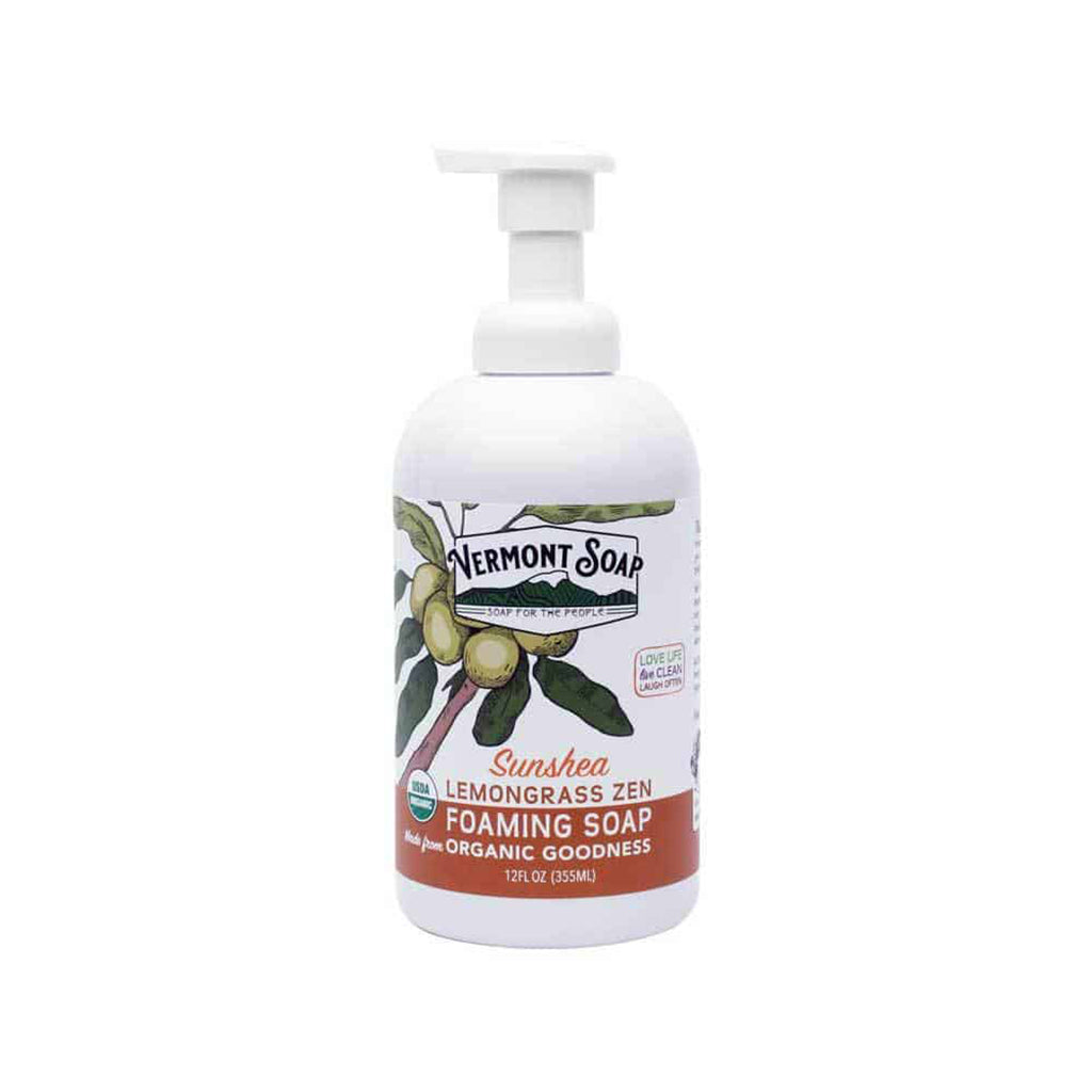 Lemongrass Zen Foaming Hand Soap - Vermont Soap 12oz / 355ml
