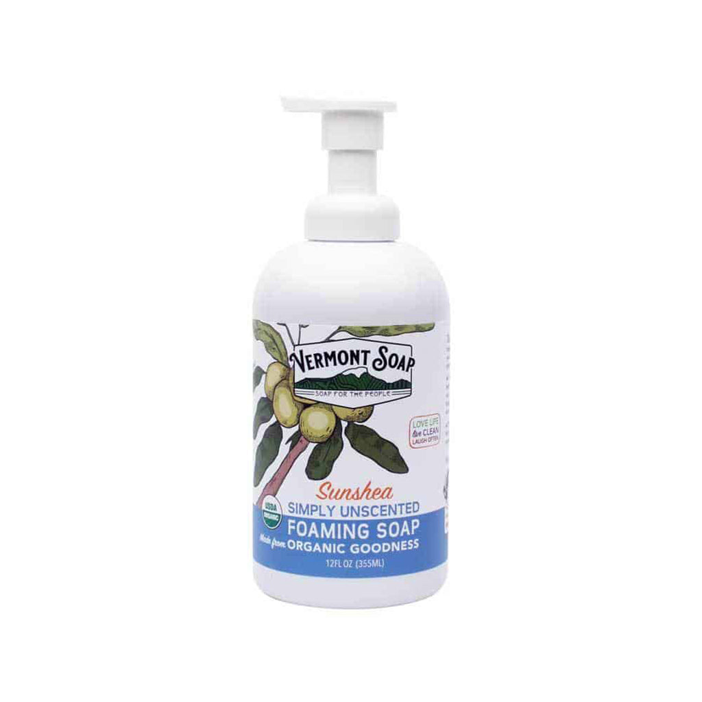 Simply Unscented Foaming Hand Soap - Vermont Soap 12oz / 355ml