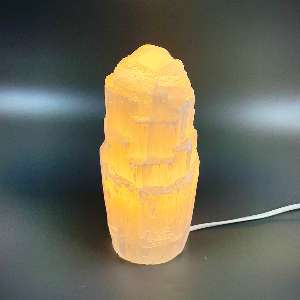 Selenite Tower Lamp