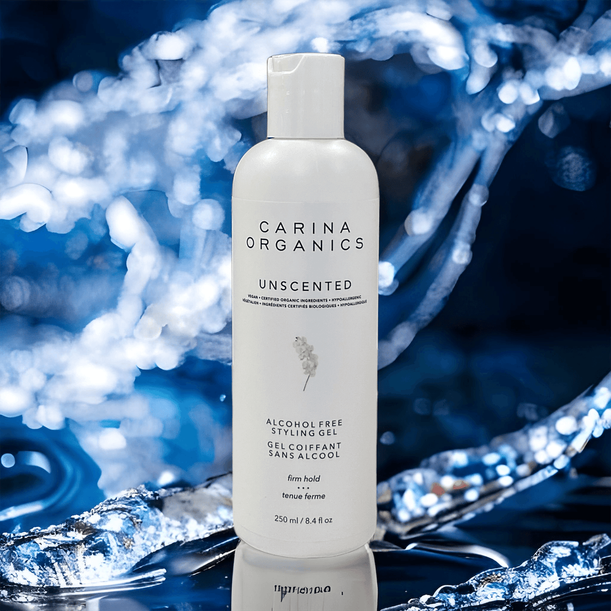 Unscented Alcohol-Free Styling Gel 250ml - Carina Organics