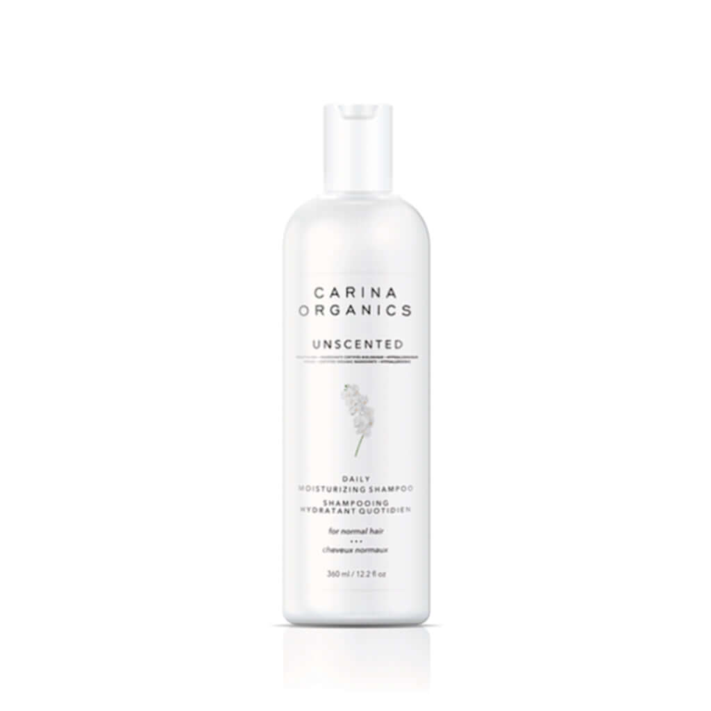 Unscented Daily Moisturising Shampoo 360ml - Carina Organics