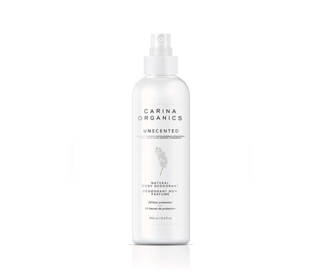 Unscented Natural Body Deodorant 250ml - Carina Organics