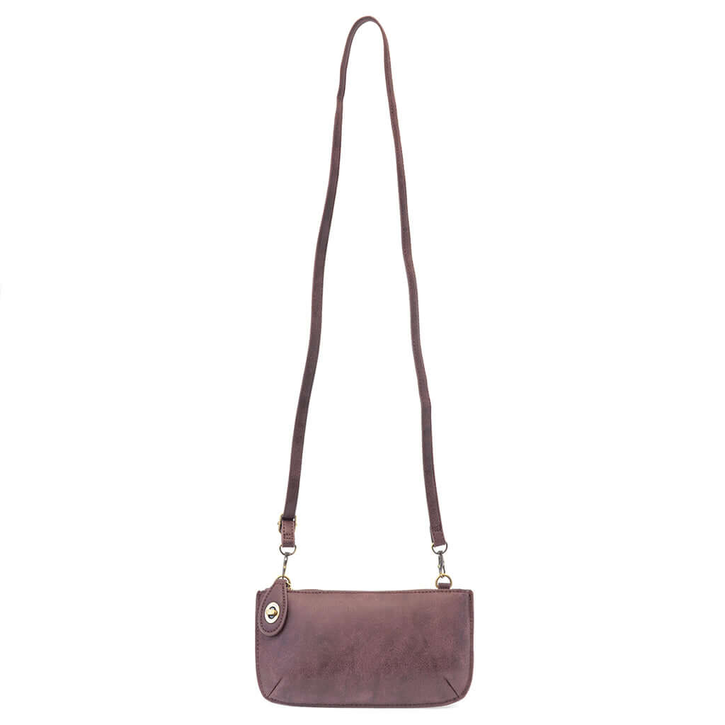 Vegan Clutch Bag Cross Body Wristlet - Aubergine