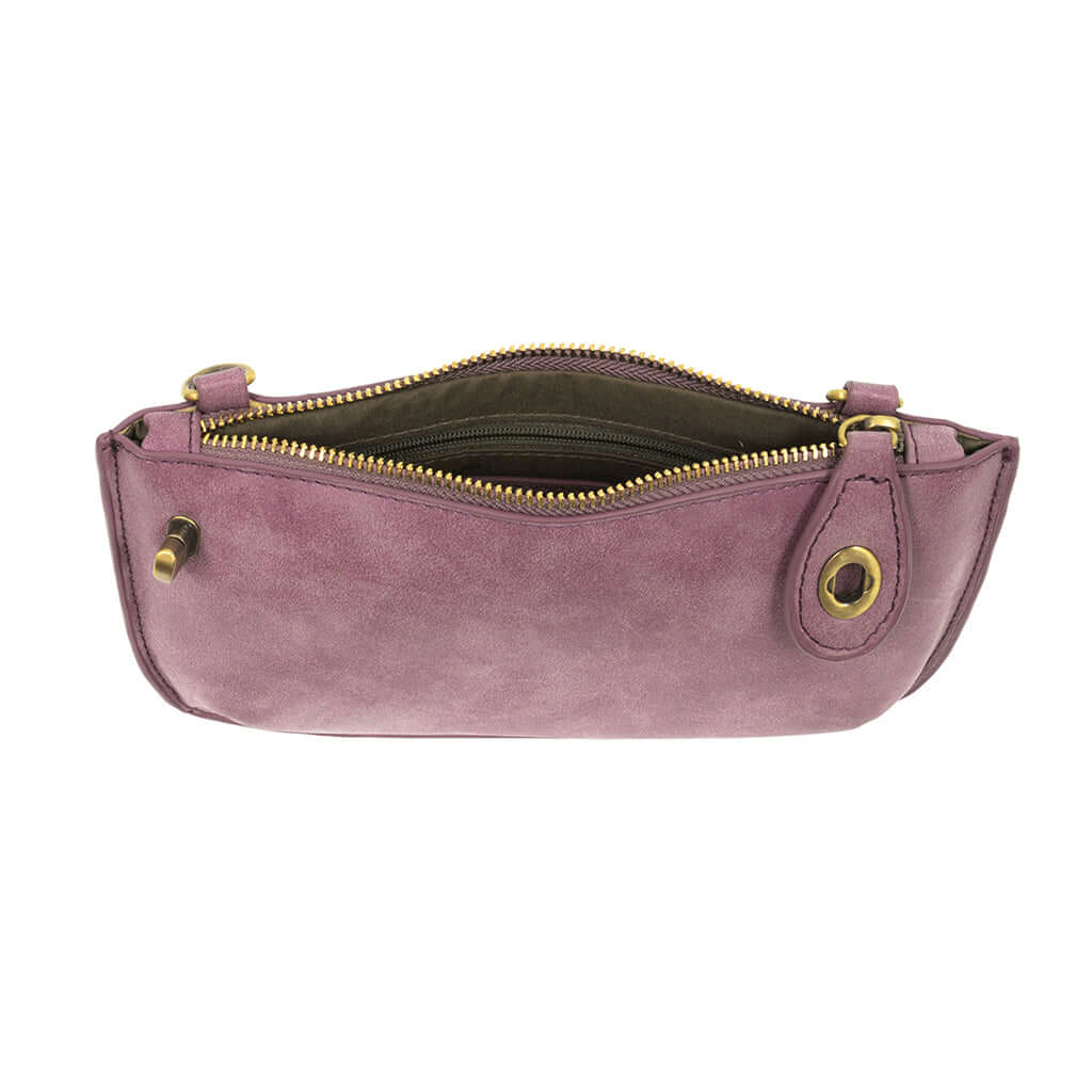 Vegan Clutch Bag Cross Body Wristlet - Orchid