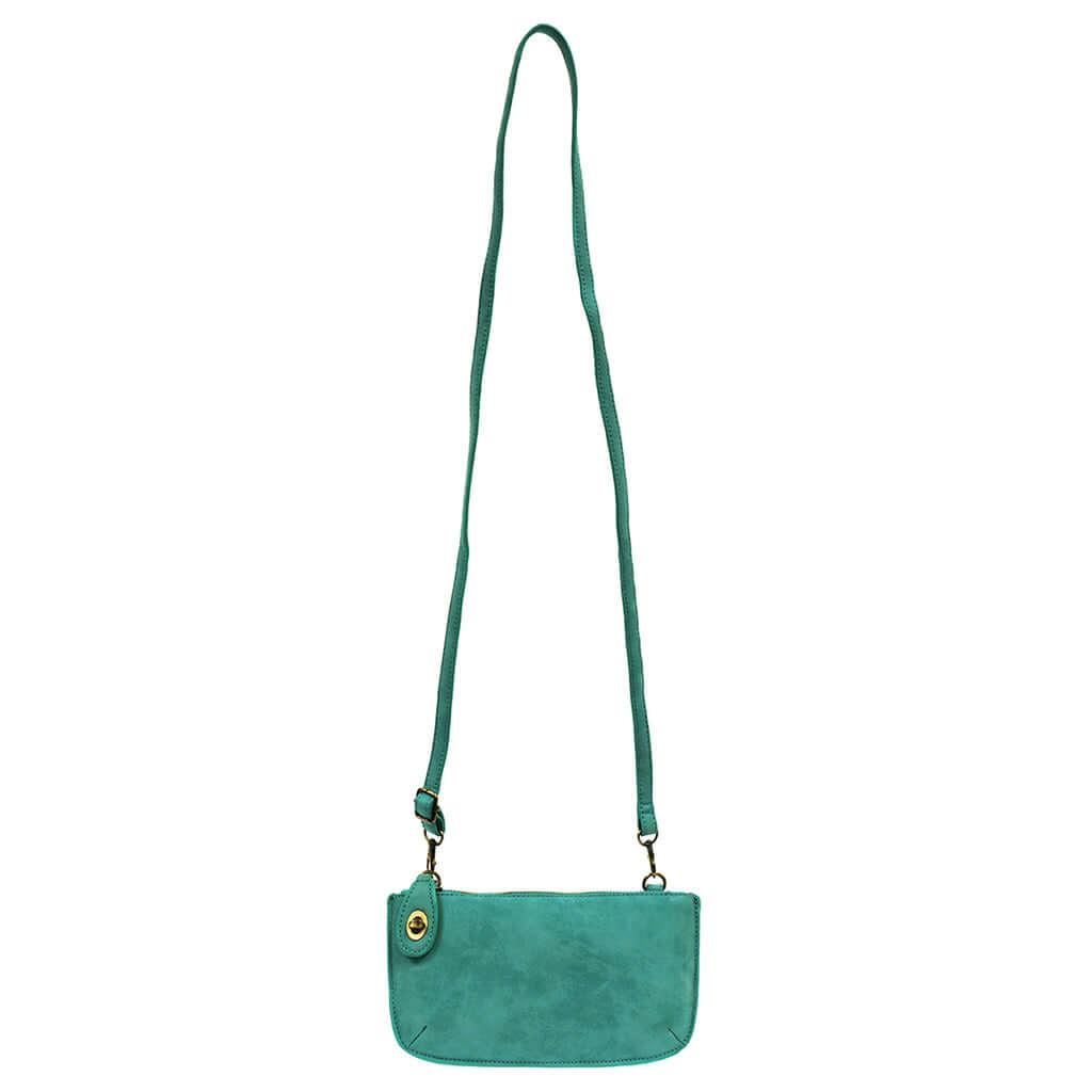 Vegan Clutch Bag Cross Body Wristlet - Pacific Blue