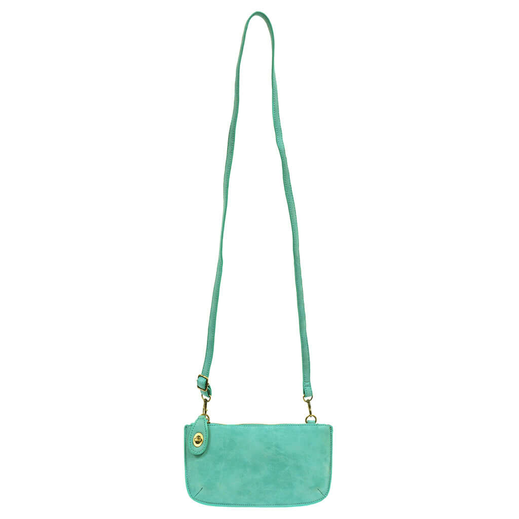 Vegan Clutch Bag Cross Body Wristlet - Turquoise